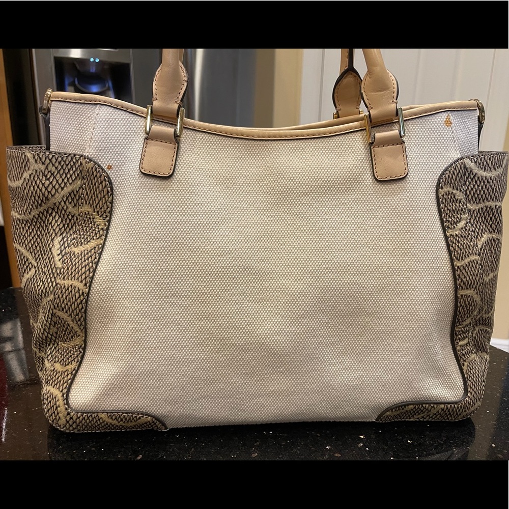 Tory Burch Python Snakeskin Leather Color Block W… - image 5